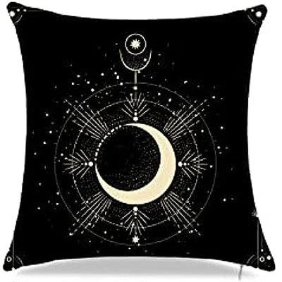 Throw pillowcase mystery witch decorative pillowcase sun and moon pillowcase bohemian sofa cushion cover home décor