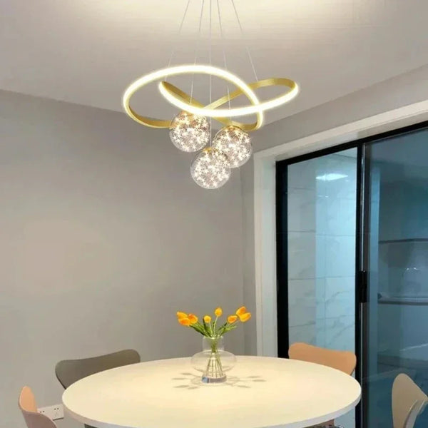 Minimalist Luxury Glass Ball LED Pendant Light Modern Interior Living Dining Room Bedroom Chandelier Home Decor Hanging Light