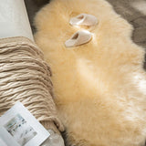 Soft Sheepskin Bedroom Carpet Imitation Wool Pad Long Hair Bedside Rugs Sofa Cushion Rugs Living Room Fluffy Hairy Fur Carpet