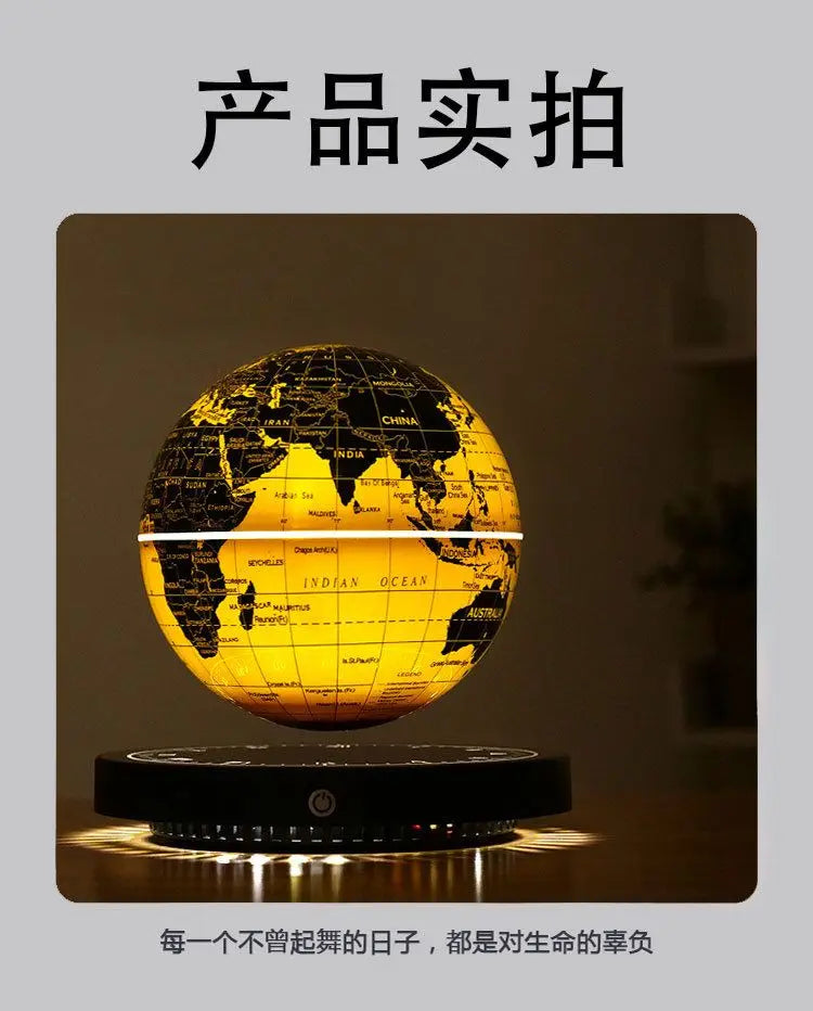 Levitating Lamp Magnetic Levitation Globe LED Earth Floating Rotating Globe Bedside Novelty desktop Gifts  dropshipping 24 Hours