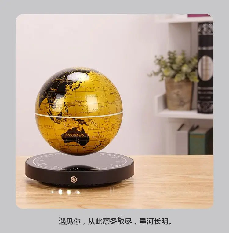 Levitating Lamp Magnetic Levitation Globe LED Earth Floating Rotating Globe Bedside Novelty desktop Gifts  dropshipping 24 Hours