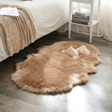 Soft Sheepskin Bedroom Carpet Imitation Wool Pad Long Hair Bedside Rugs Sofa Cushion Rugs Living Room Fluffy Hairy Fur Carpet