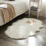 Soft Sheepskin Bedroom Carpet Imitation Wool Pad Long Hair Bedside Rugs Sofa Cushion Rugs Living Room Fluffy Hairy Fur Carpet