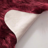 Soft Sheepskin Bedroom Carpet Imitation Wool Pad Long Hair Bedside Rugs Sofa Cushion Rugs Living Room Fluffy Hairy Fur Carpet