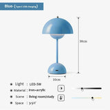 USB Rechargeable Mushroom Table Lamp Three Speed Adjustment Indoor Lighting Fixture Flower Bud Desk Lamps Hoom Decor Night Light