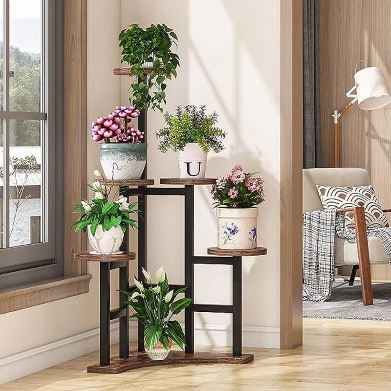 Tribesigns Corner Plant Stand Indoor, 6 Tiered Plant Shelf Flower Stand, Tall Multiple Potted Plant Holder