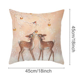 45cm Christmas Pillowcase Cushion Cover Christmas Decorations for Home 2024 Christmas Ornament Gift Navidad Happy New Year 2025