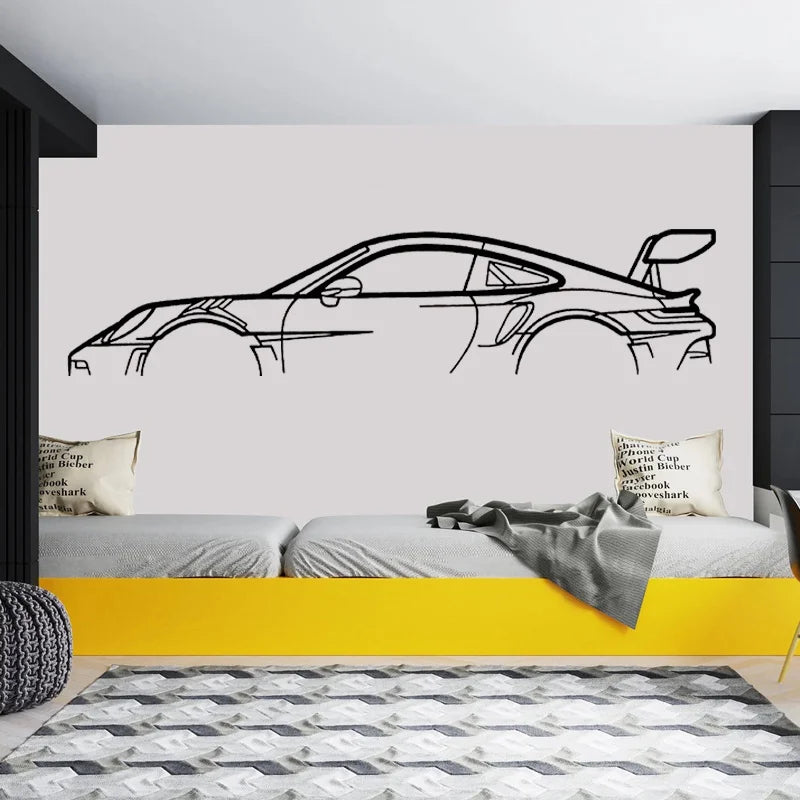 Car Silhouette Wall Art Decal