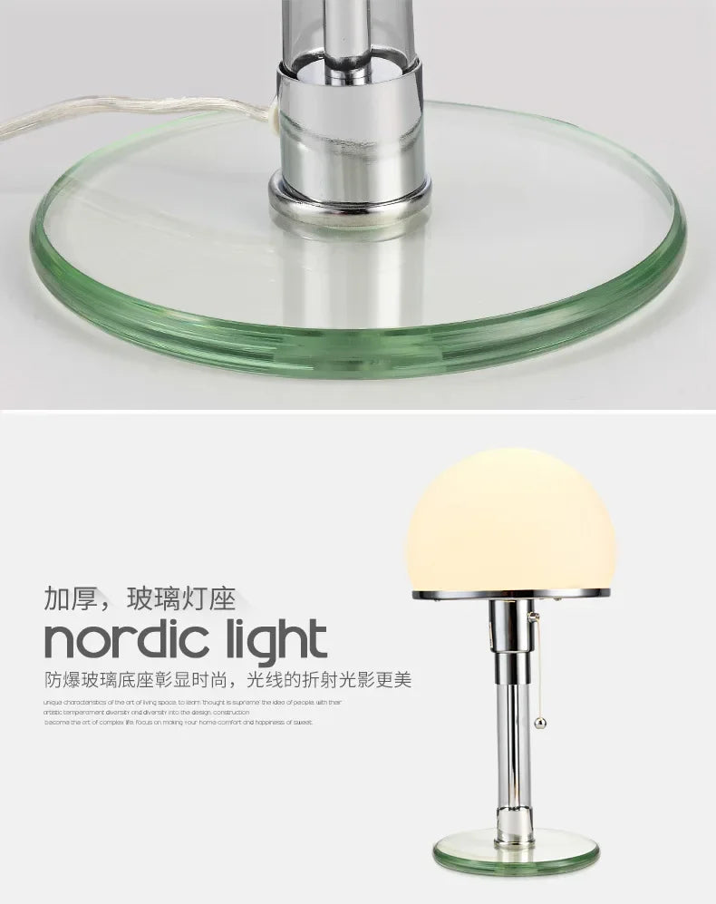 Wilhelm LED Table Lamp Designer Bauhaus Lamp Nordic Bedroom Bedside Simple glass table lamp for Living Room unique lights