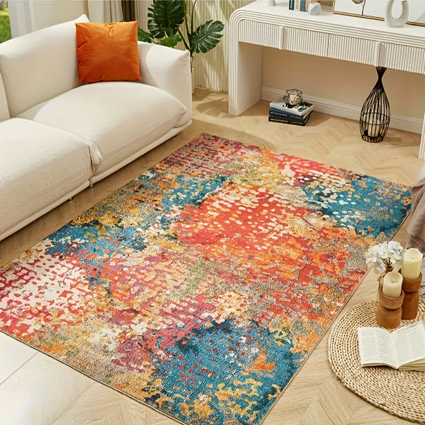 Vintage Carpet For Living Room Kitchen Bedroom Washable Entrance Door Mat Non-Slip Distressed Parlour Sofa Floor Large Area Rug