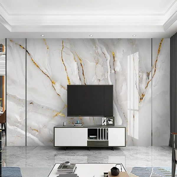 Custom Photo Wallpaper Modern Light Luxury Golden Marble Landscape Mural Background Wall Decor Living Room Bedroom Papier Peint