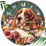 Basset Hound Pet Clock - Custom Aluminum Alloy Wall & Tabletop Décor | 2D HD Textured Printing