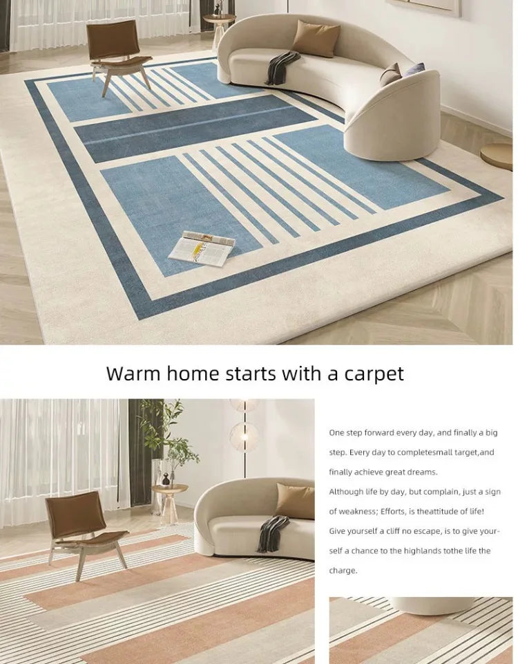 VIKAMA Living room wabi sabi style modern minimalist ins style sofa bedroom coffee table blanket high-end dirt resistant floor