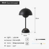 USB Rechargeable Mushroom Table Lamp Three Speed Adjustment Indoor Lighting Fixture Flower Bud Desk Lamps Hoom Decor Night Light