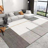 VIKAMA Modern Simple Crystal Pile Living Room Decorative Carpet Bedroom Office Dirty Resistant Machine Washable Large Carpet