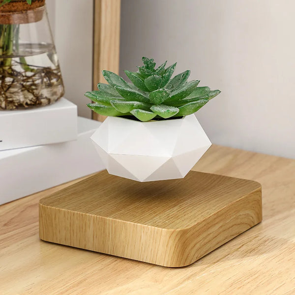 Levitating Air Bonsai Pot Rotation Flower Pot Planters Magnetic Suspension Floating Pot Potted Plant Home Without Plants