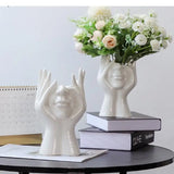 Nordic Style Body Art Ceramic Vase Decoration Home Crafts Simple Face Living Room Flower Arrangement Dried Accessories