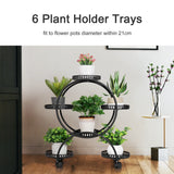 Rolling Metal Plant Stand Rack Indoor Outdoor Flower Pot Shelf Holder with Wheels for Patio Garden Living Room