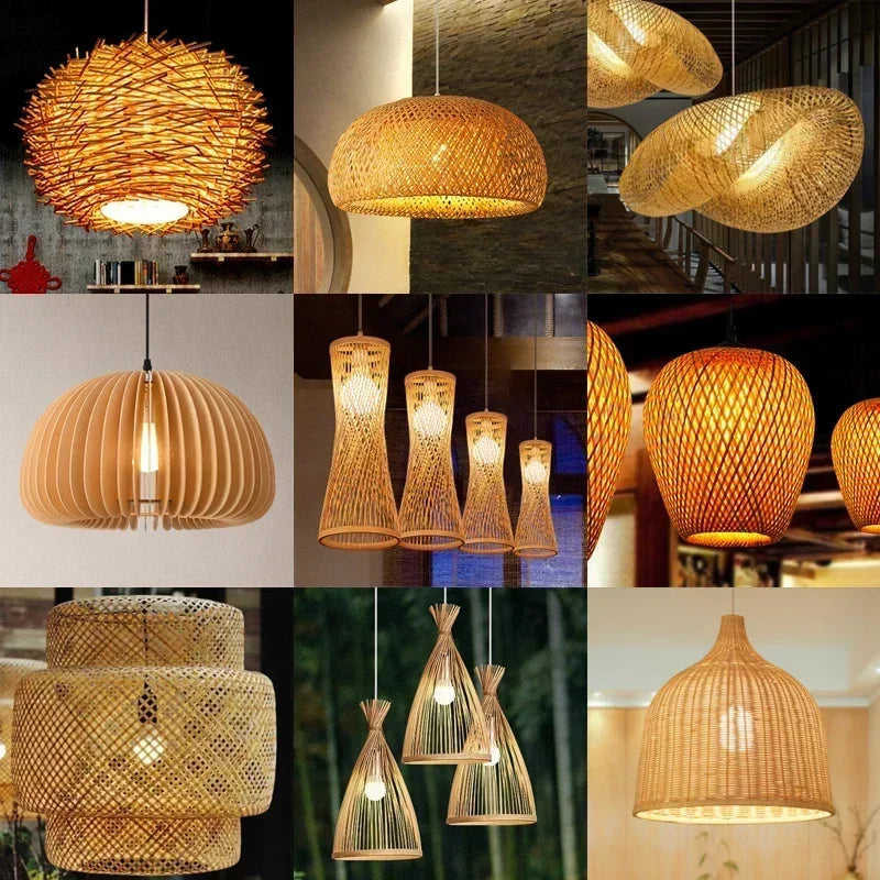 Bamboo Rattan Chandelier