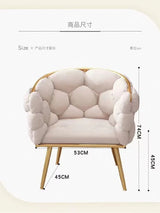 Formwell Leisure Single Sofa Chair Velvet Armchair with Gold Legs Makeup Chair with Upholstered for Living Room Bedroom