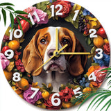 Basset Hound Pet Clock - Custom Aluminum Alloy Wall & Tabletop Décor | 2D HD Textured Printing