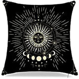 Throw pillowcase mystery witch decorative pillowcase sun and moon pillowcase bohemian sofa cushion cover home décor