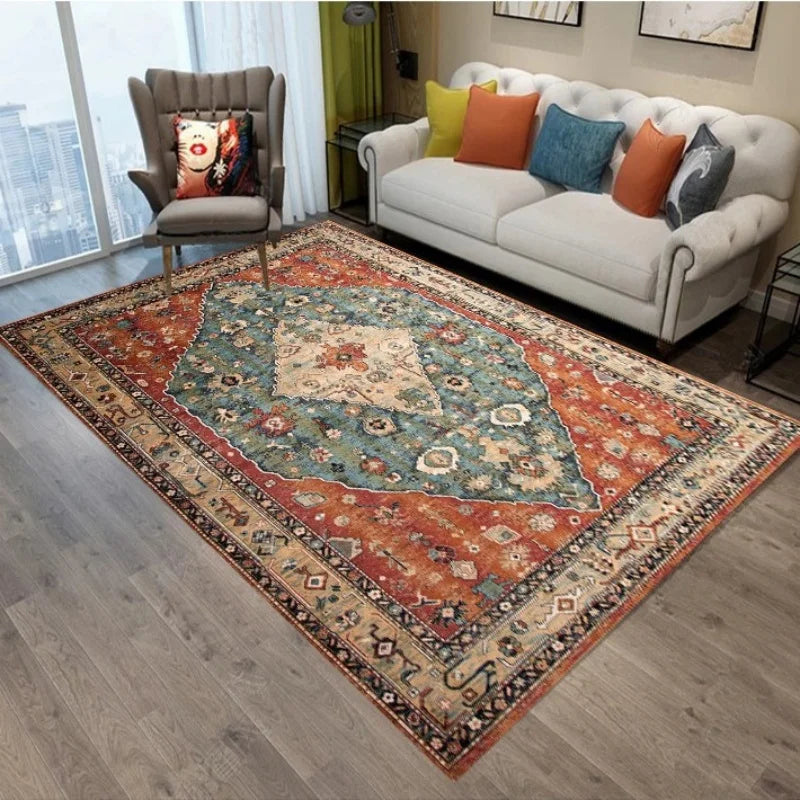 VIKAMA Turkish national style rug Living room rug Moroccan carpet Bedroom Persian style large area coffee table rug