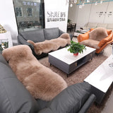 Australian 100% Wool Carpet for Bedroom Bay Window Sofa Bedside Thicken Plush Sheepskin Rug European Bed Rug Fur Integrated Mat